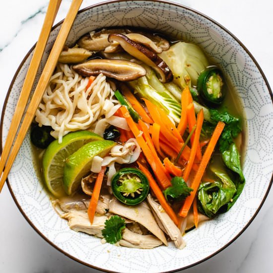 Asian Chicken Noodle Soup - Recipe photo by IHeartUmami