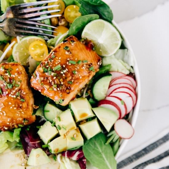 Marinated Salmon Apple Salad - Recipe photo by theforkedspoon