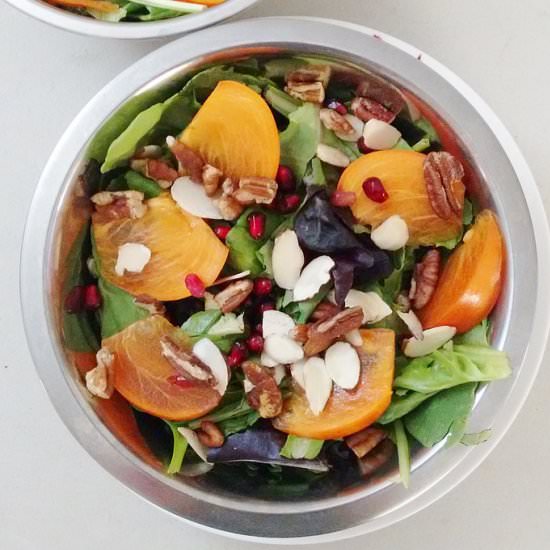 Persimmon Pomegranate Salad - Recipe photo by escapetofood