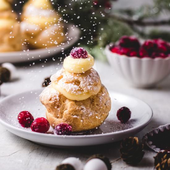 Cranberry Almond Cream Puffs - Recipe photo by thecupcakechronicles