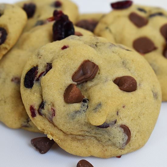 Cranberry Chocolate Chip Cookies - Recipe photo by lightscamerabake