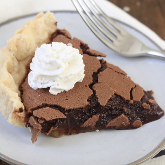 Chocolate Chess Pie - Recipe photo by My Life After Dairy
