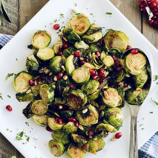 Easy Roasted Brussels Sprouts - Recipe photo by amycaseycooks
