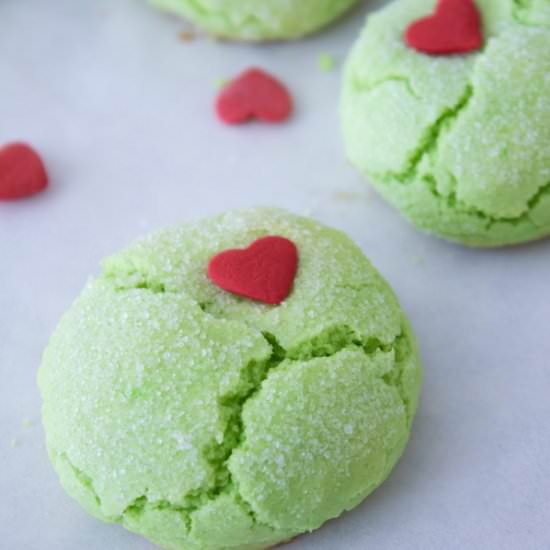Grinch Cookies - Recipe photo by laughingspatula.com