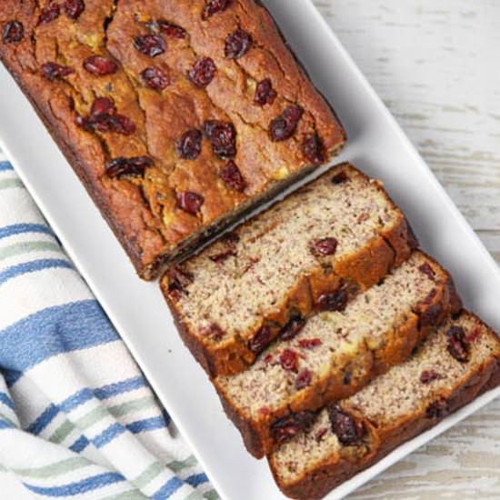 Cranberry Banana Bread - Recipe photo by Tastefulventure
