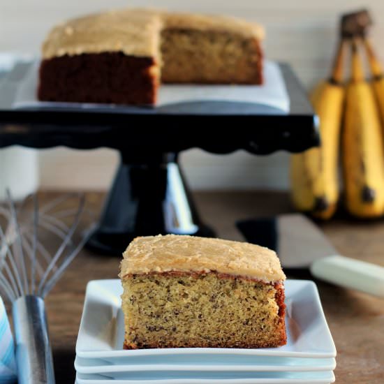 banana rum snack cake - Recipe photo by davebakes
