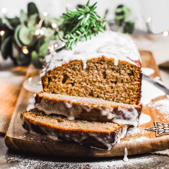 Gingerbread Cake with Eggnog Glaze - Recipe photo by jaimieeats