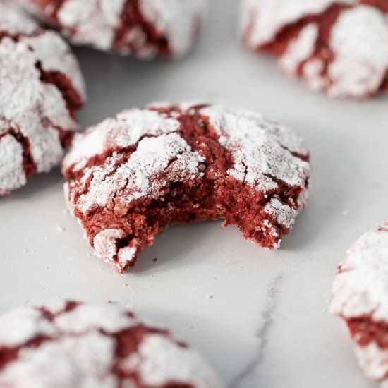 Red Velvet Crinkle Cookies (GF) - Recipe photo by thymeandjoy