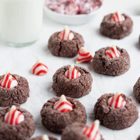 Chocolate Peppermint Kiss Cookies - Recipe photo by islandbakes