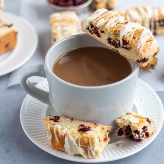 Cranberry & White Chocolate Biscott - Recipe photo by islandbakes