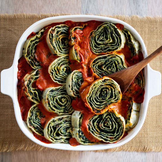 Spinach and Ricotta Rotolo - Recipe photo by pastaetal
