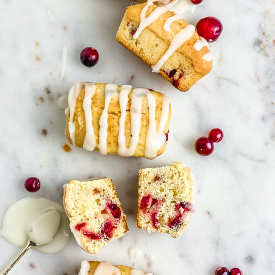 Cranberry Orange Mini Loaves GF - Recipe photo by theyummybowl
