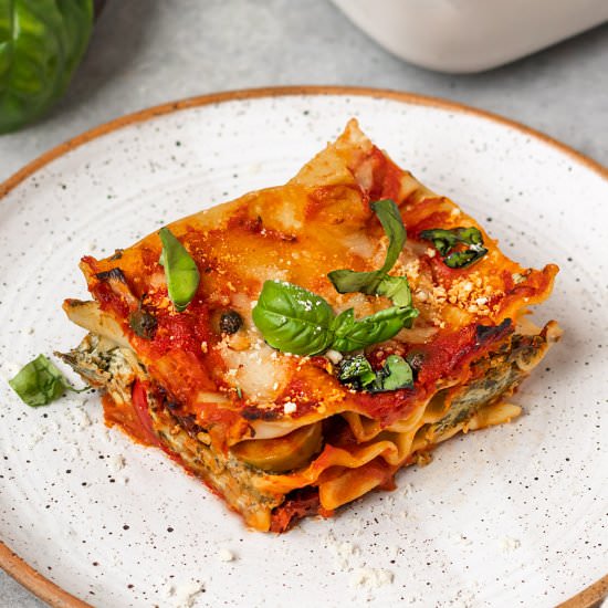 Vegan Puttanesca Lasagna - Recipe photo by ShortGirlTallOrder