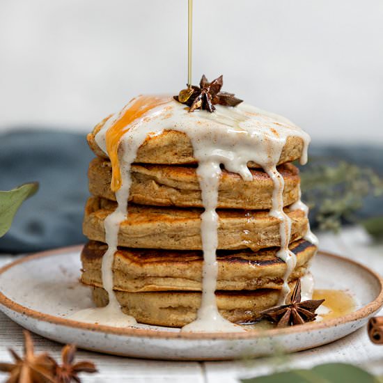 Vegan Chai Vanilla Pancakes - Recipe photo by ShortGirlTallOrder