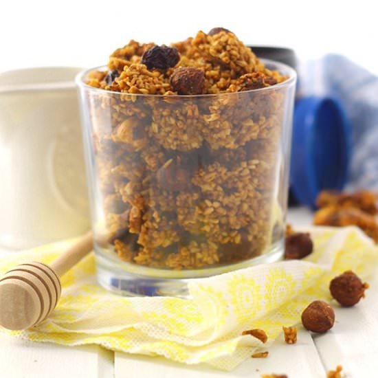 Honey Nut Steel-Cut Granola - Recipe photo by hanalinatime