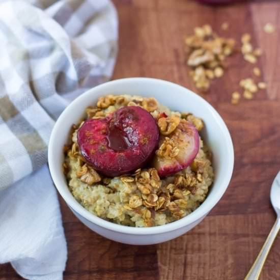 Plum Crunch Steel Cut Oats - Recipe photo by hanalinatime