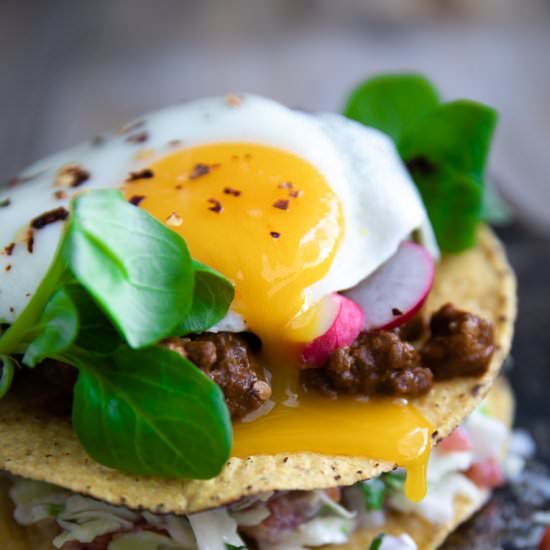 Ground Turkey Tostada - Recipe photo by theforkedspoon