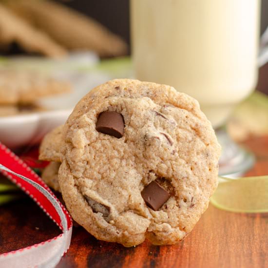 eggnog chocolate chunk cookies - Recipe photo by freshaprilflours
