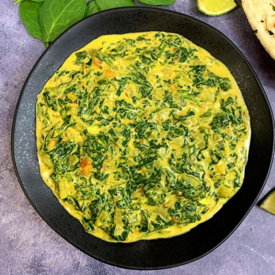 Easy Indian Creamed Spinach - Recipe photo by indianveggiedelight
