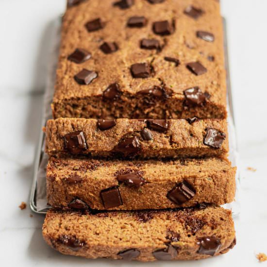 Chocolate Chip Zucchini Bread - Recipe photo by Donut Worry Be Healthy