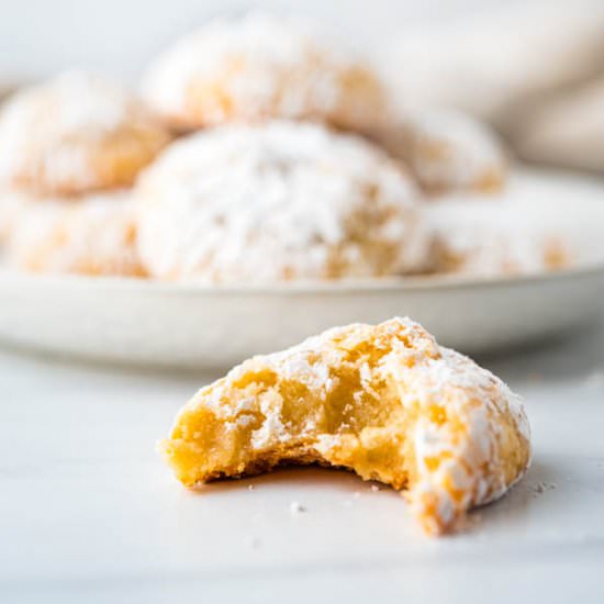 Ricciarelli Italian Almond Cookies - Recipe photo by garlic and zest