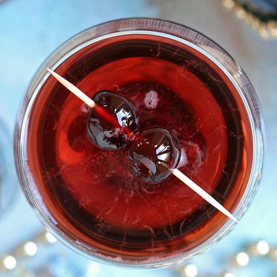 Cherry Bakewell Cocktail - Recipe photo by glutenfreealchemist
