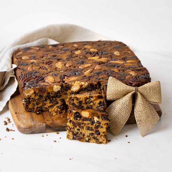 Upside Down Christmas Fruit Cake - Recipe photo by eightforestlane