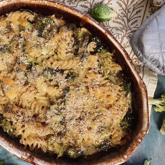 brussels sprouts pasta - Recipe photo by Mildlyindian