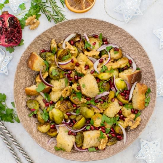 Brussels Sprout Panzanella [vegan] - Recipe photo by theflexitarian
