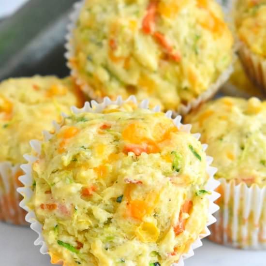 Savory Veggie Muffins - Recipe photo by Herbs and Flour