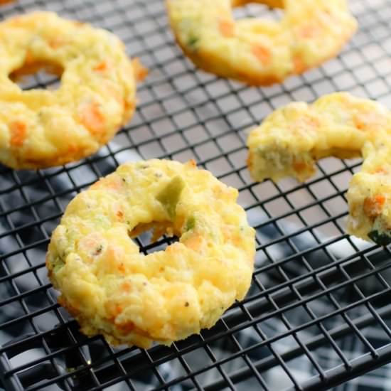 Egg & Mixed Veggie Breakfast Donuts - Recipe photo by Grabaplate