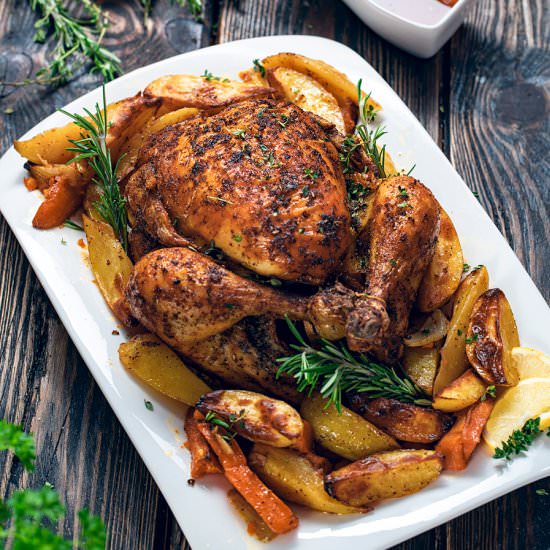 Whole Roasted Chicken - Recipe photo by Home Cooking Adventure