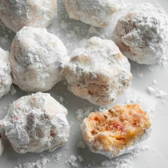 Gluten Free Cherry Snowballs - Recipe photo by JawnsICooked