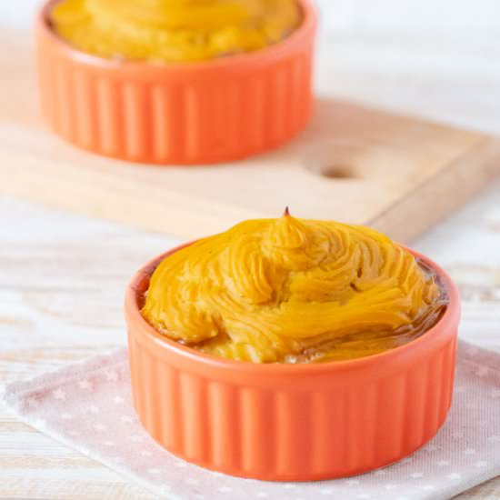Lentil Pie with Potato Pumpkin Mash - Recipe photo by slavicvegan