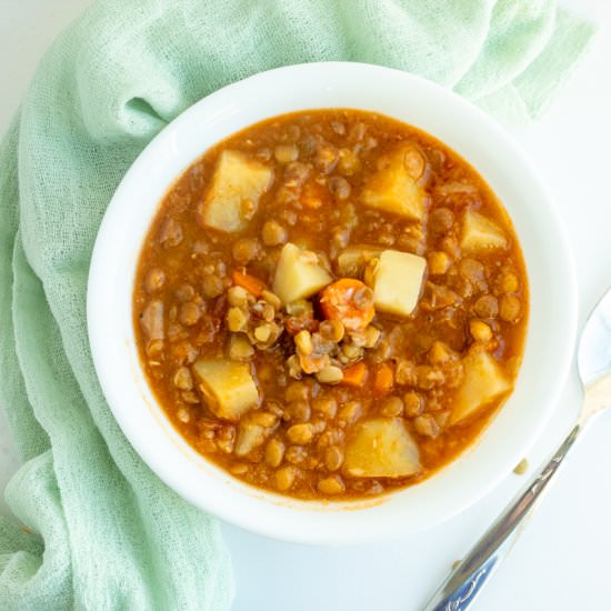 Pressure Cooker Lentil Stew - Recipe photo by Tidbitsbytaylor