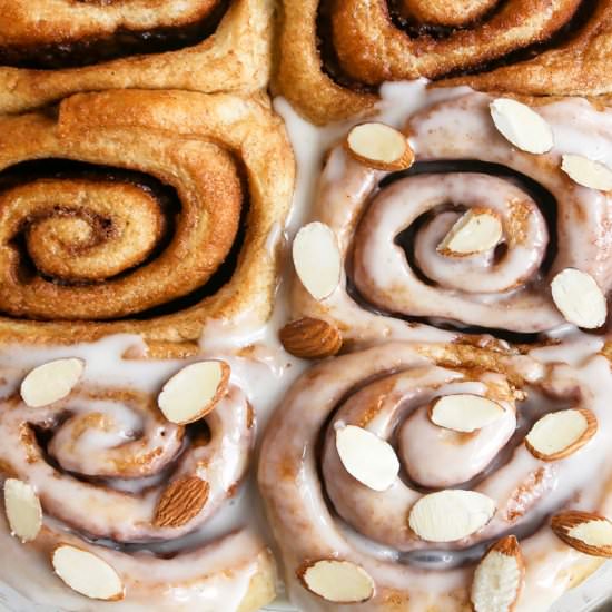 Triple Almond Cinnamon Rolls - Recipe photo by cookingwithparita