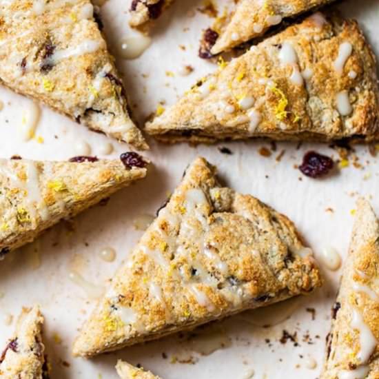 Lemon Cranberry Scones - Recipe photo by Skinnytaste