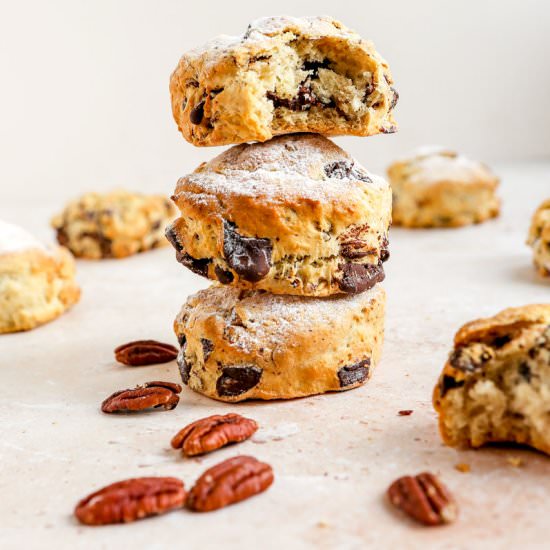 Chocolate Pecan Scones - Recipe photo by cookingwithparita