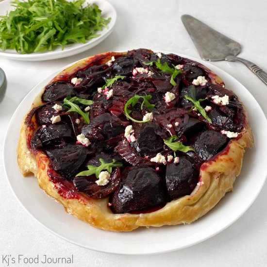 Beetroot, Onion & Feta Tarte Tatin - Recipe photo by Kjs Food Journal
