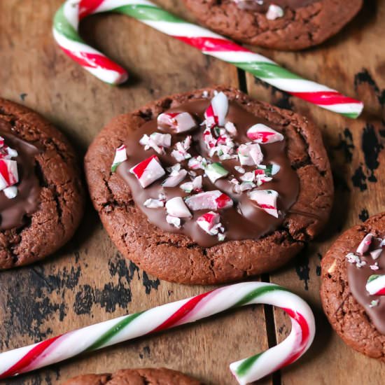 Chocolate Peppermint Cookies - Recipe photo by veggie desserts
