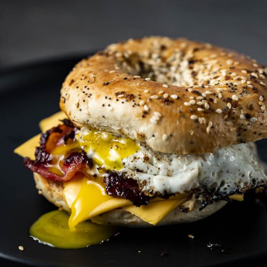 Ultimate Bagel Breakfast Sandwich - Recipe photo by Went Here 8 This