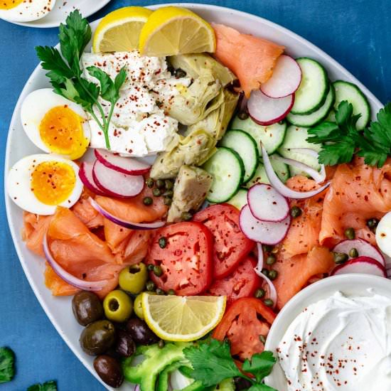 Salmon Platter - Recipe photo by The Mediterranean Dish