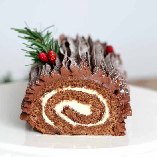 Vegan Yule Log - Recipe photo by bakedbyclo