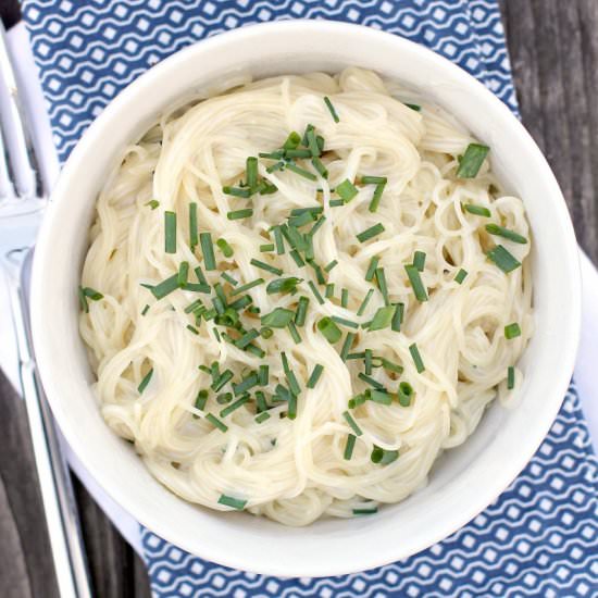 Sour Cream Pasta with Chives - Recipe photo by EricasRecipes