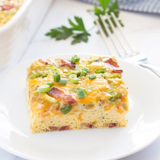 Breakfast Egg Bake with Bacon and G - Recipe photo by borrowedbites