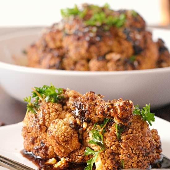 Whole Roasted Cauliflower - Recipe photo by Elke living