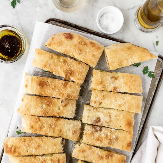 pistachio pesto stuffed focaccia - Recipe photo by withspice