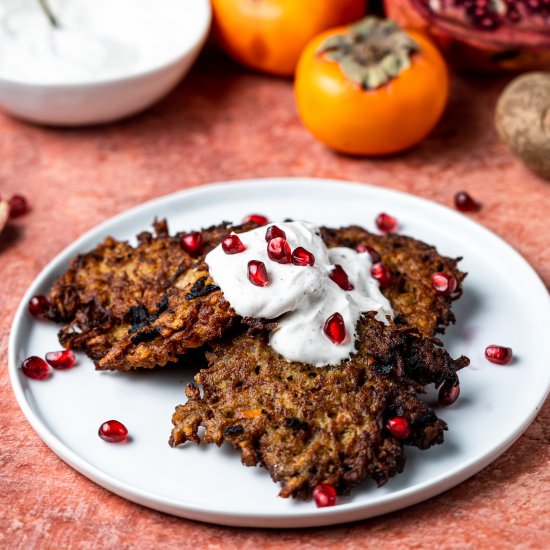 Persimmon Potato Latkes - Recipe photo by leisurefanclub