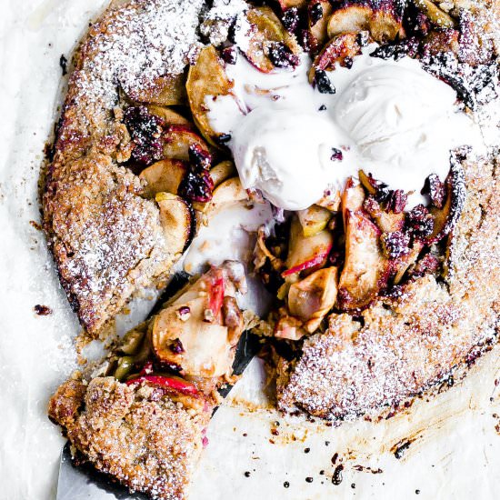 Brown Butter Apple pecan galette - Recipe photo by trufflesandtrends