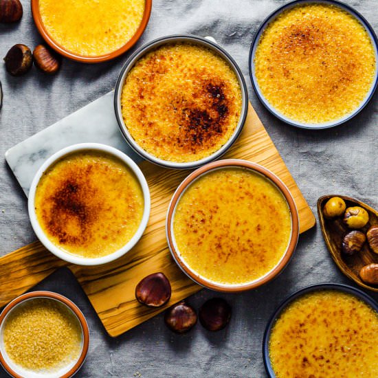 Chestnut Crème Brûlée - Recipe photo by Spoonabilities